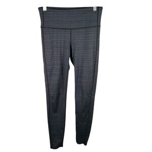 Athleta Salutation Stash Pocket Leggings Small Blue Black Textured‎ Ankle Active